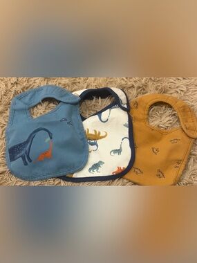 Cloud Island Dino Print Bibs